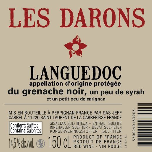 Les darons  by Jeff Carrel contre Etiquette