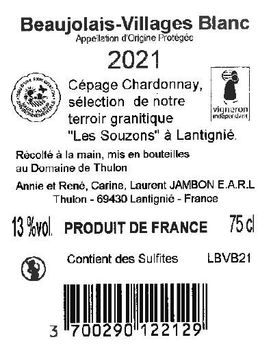Cuvée Chardonnay - Contre étiquette