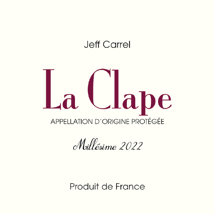 la bette vin Rouge by Jeff Carrel Etiquette