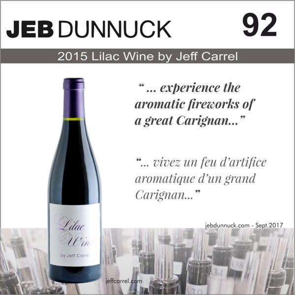 2015 Jeb Dunnuck note Lilac wine