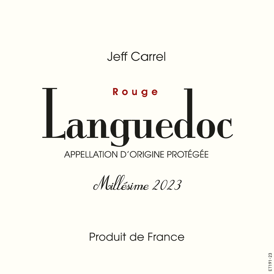 la bette vin Rouge by Jeff Carrel Etiquette