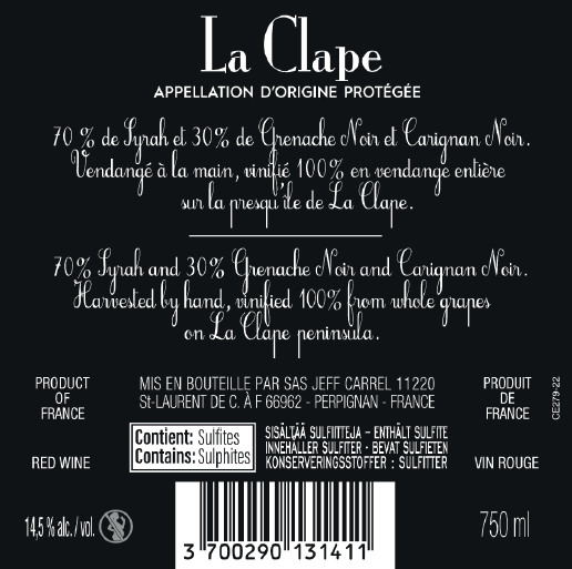 LA BETTE by Jeff Carrel contre Etiquette